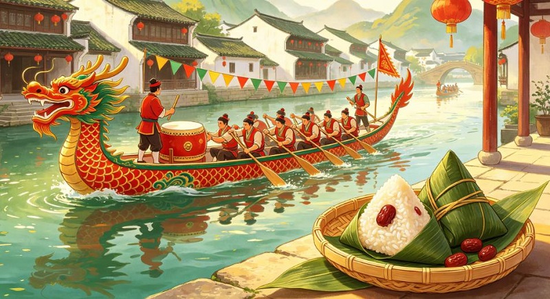 Salam Hangat untuk Pesta Perahu Naga Tradisional Cina